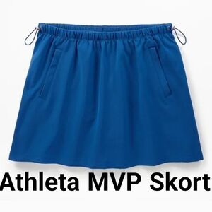 XXS, XS Athleta MVP Skort Athletic Blue Mini Skirt Lined Mesh Shorts Pockets
